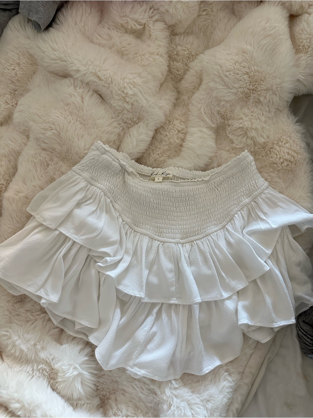 Rock N Rags White Mini Skirt